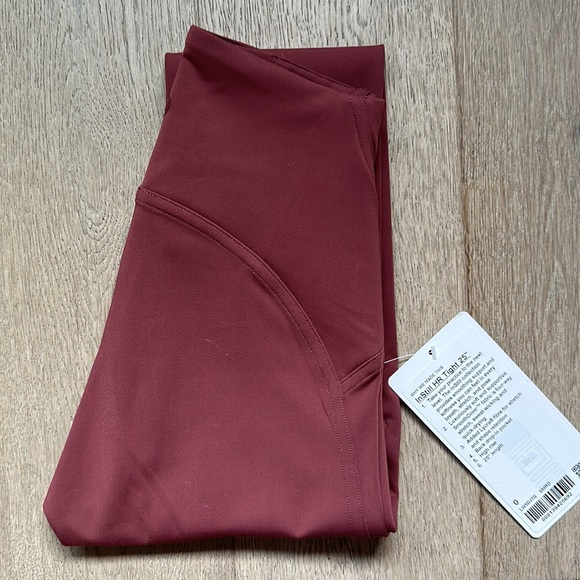 lululemon athletica Pants - instill tight hr 25" smoky red size 0 lululemon nwt